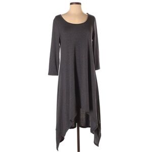 Altar’d State size S solid grey stretch knit 3/4 sleeve scoop neck casual dress